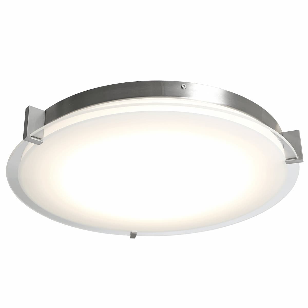 Abra 30018FM Matrix LED flush mount ceiling light with minimalist circular glass design for residential and commercial interiors