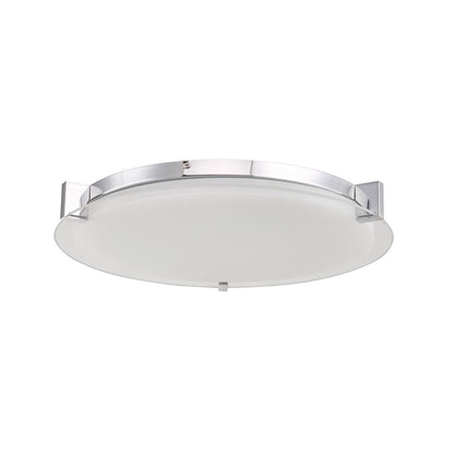 Modern Abra Matrix flat round glass flush mount ceiling fixture for bedrooms, kitchens, hallways, offices, and living spaces
