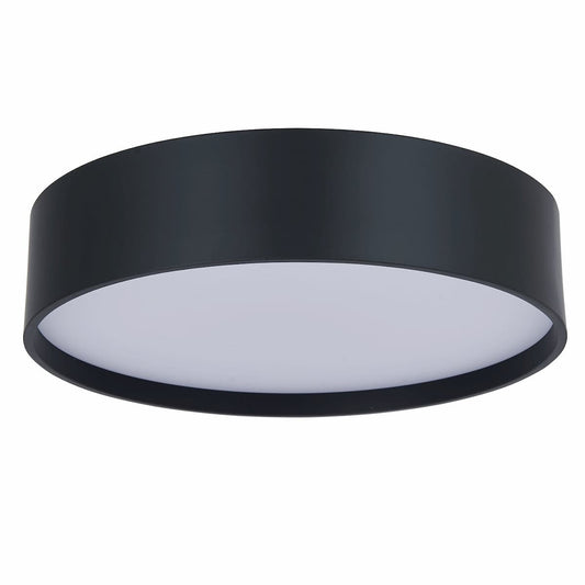 Abra Snare 30026FM 10-inch 3CCT flush mount ceiling light with metal cylinder and frosted glass diffuser for modern interiors