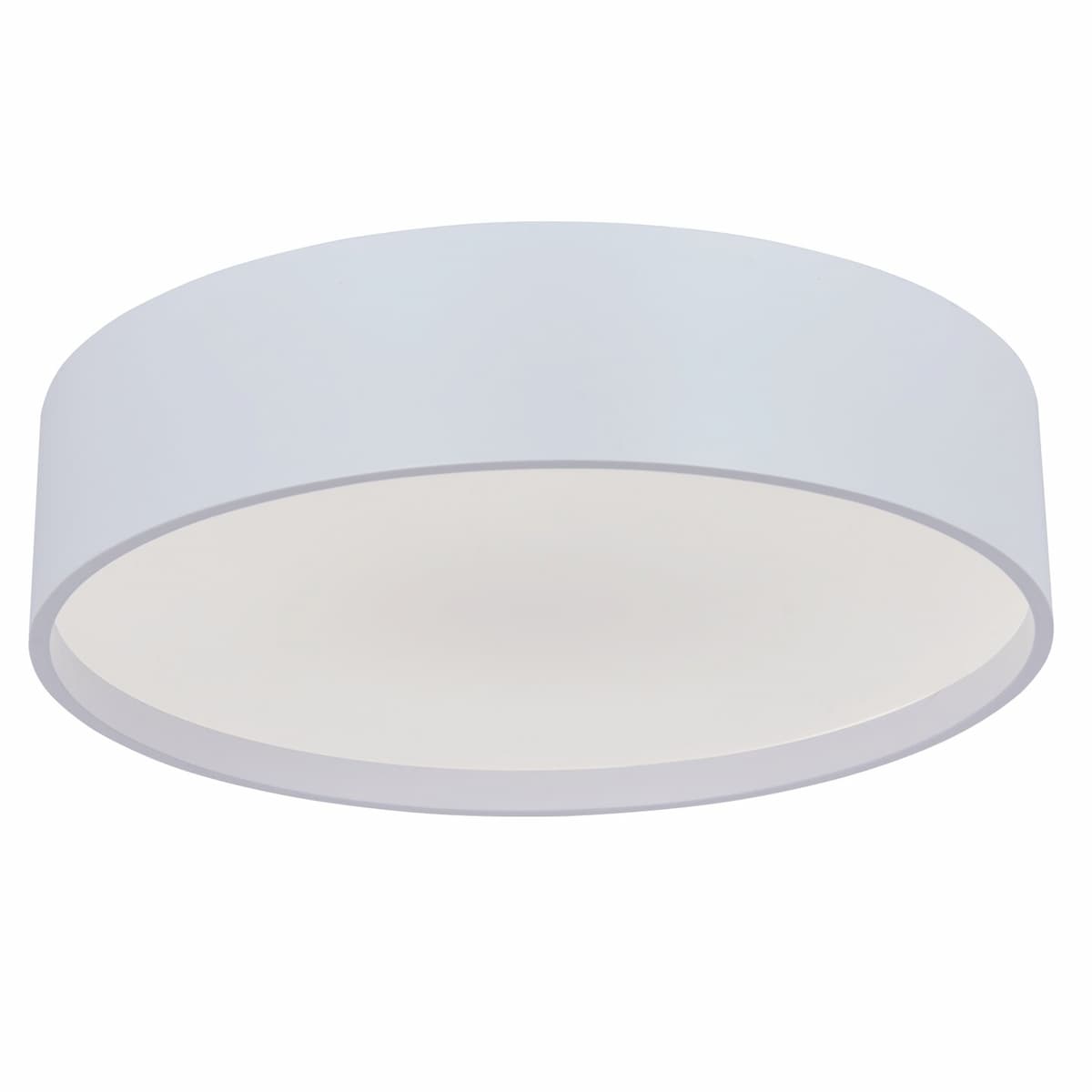 Abra 30026FM Snare 10-inch LED flush mount ceiling light with contemporary cylindrical metal frame and frosted glass diffuser