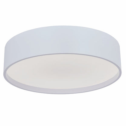 Abra 30026FM Snare 10-inch LED flush mount ceiling light with contemporary cylindrical metal frame and frosted glass diffuser