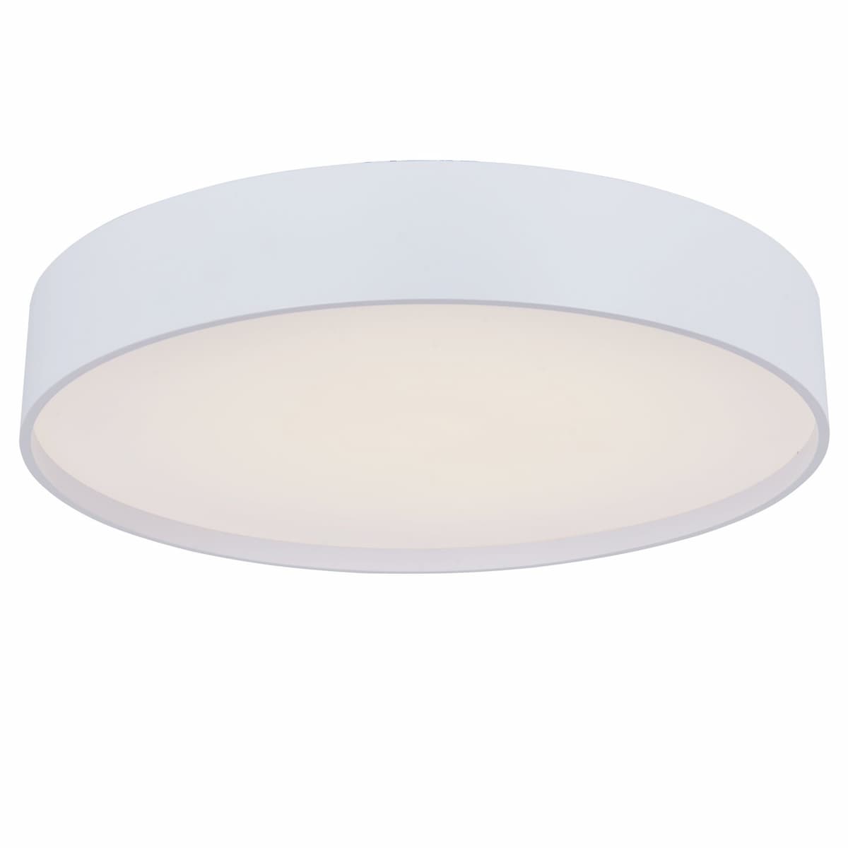 Abra 30027FM Snare 14-inch LED flush mount ceiling light with contemporary metal cylinder design and frosted glass diffuser