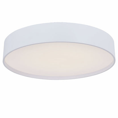 Abra 30027FM Snare 14-inch LED flush mount ceiling light with contemporary metal cylinder design and frosted glass diffuser