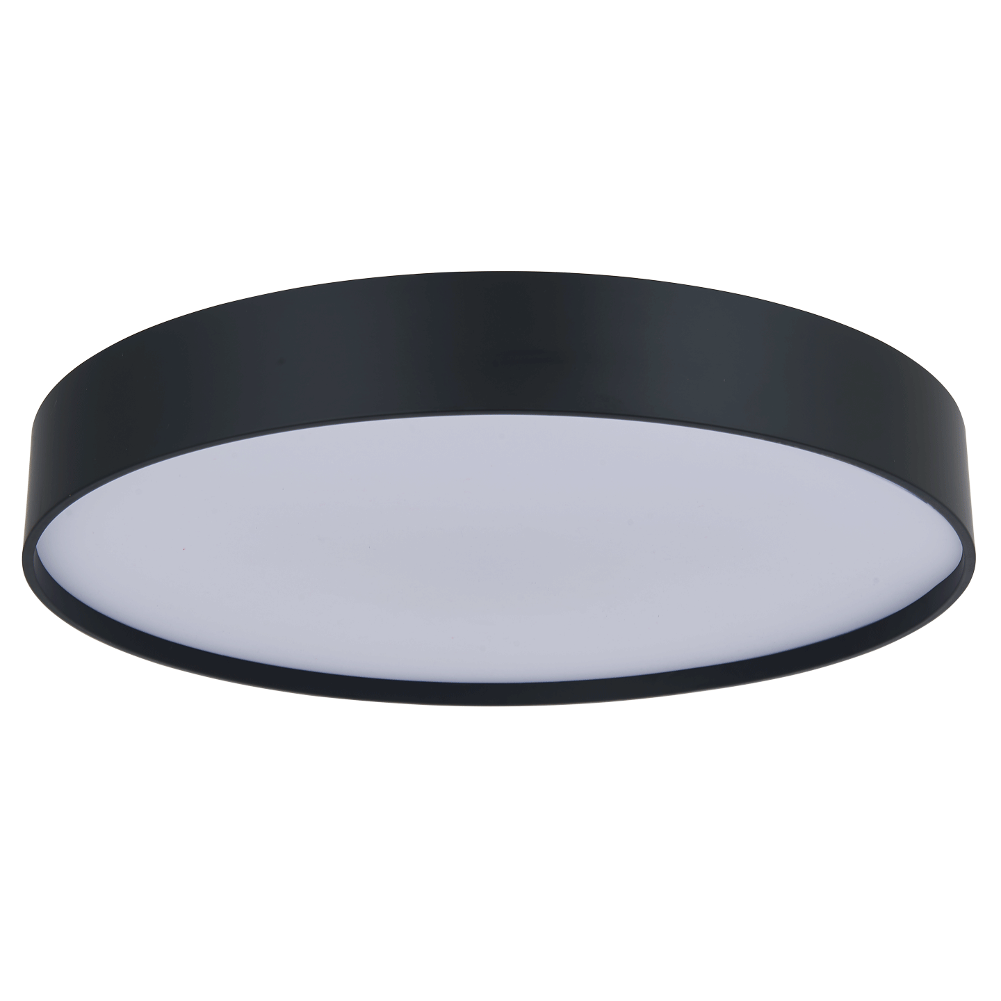 Abra Snare 17" 3CCT Metal Cylinder and Frosted Glass Flushmount Matte Black