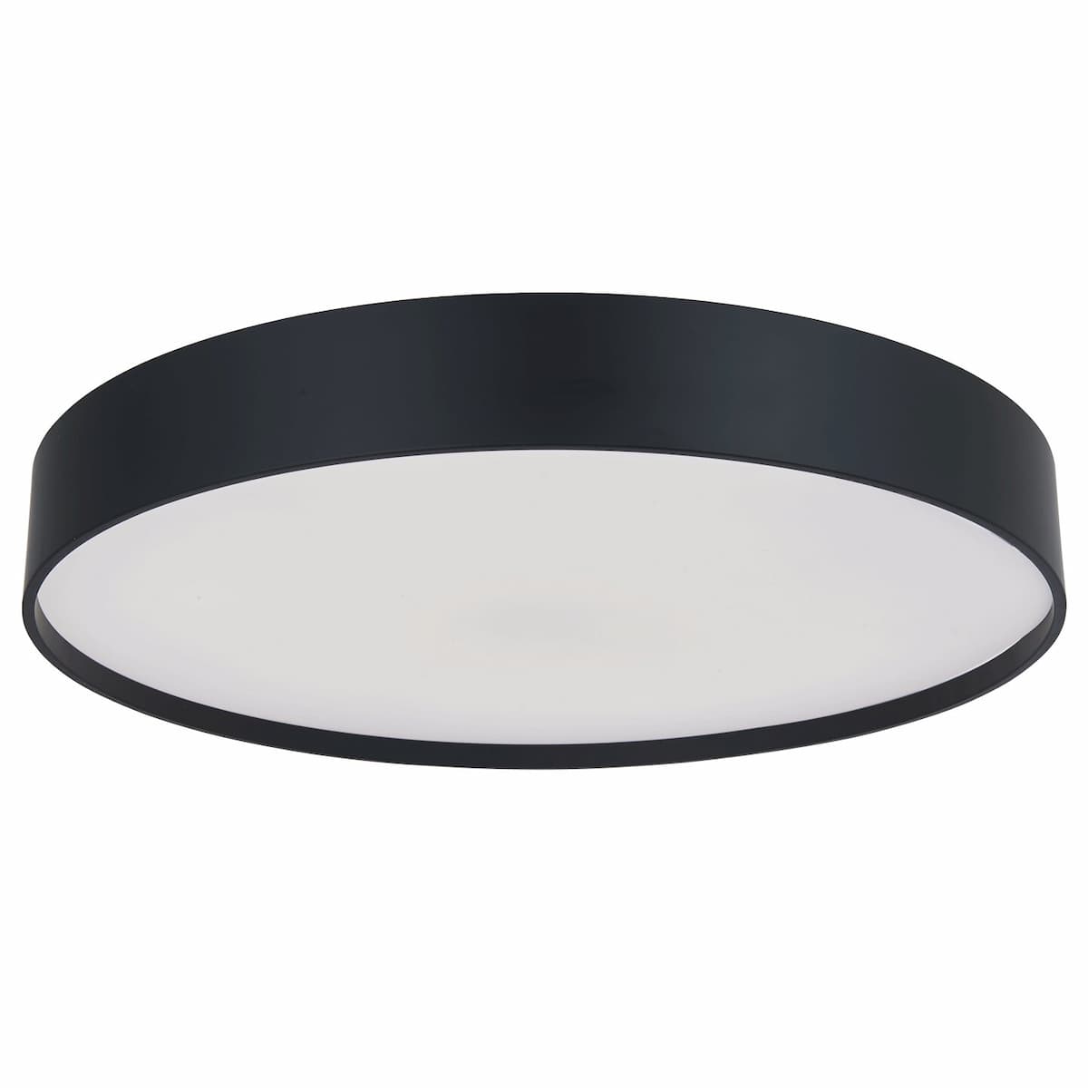 Abra Snare 30028FM 17-inch 3CCT flush mount ceiling light with metal cylinder and frosted glass diffuser for modern interiors