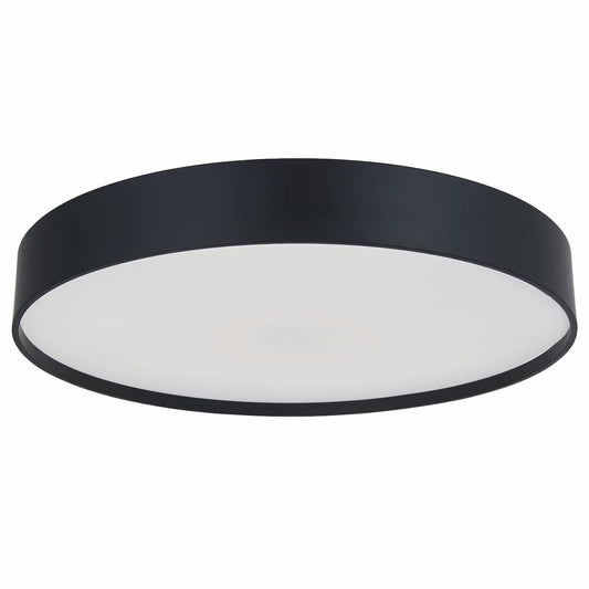 Abra Snare 30028FM 17-inch 3CCT flush mount ceiling light with metal cylinder and frosted glass diffuser for modern interiors