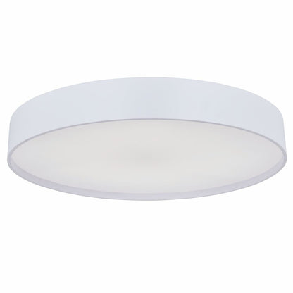 Abra 30028FM Snare 17-inch LED flush mount ceiling light with contemporary metal cylinder frame and frosted glass diffuser