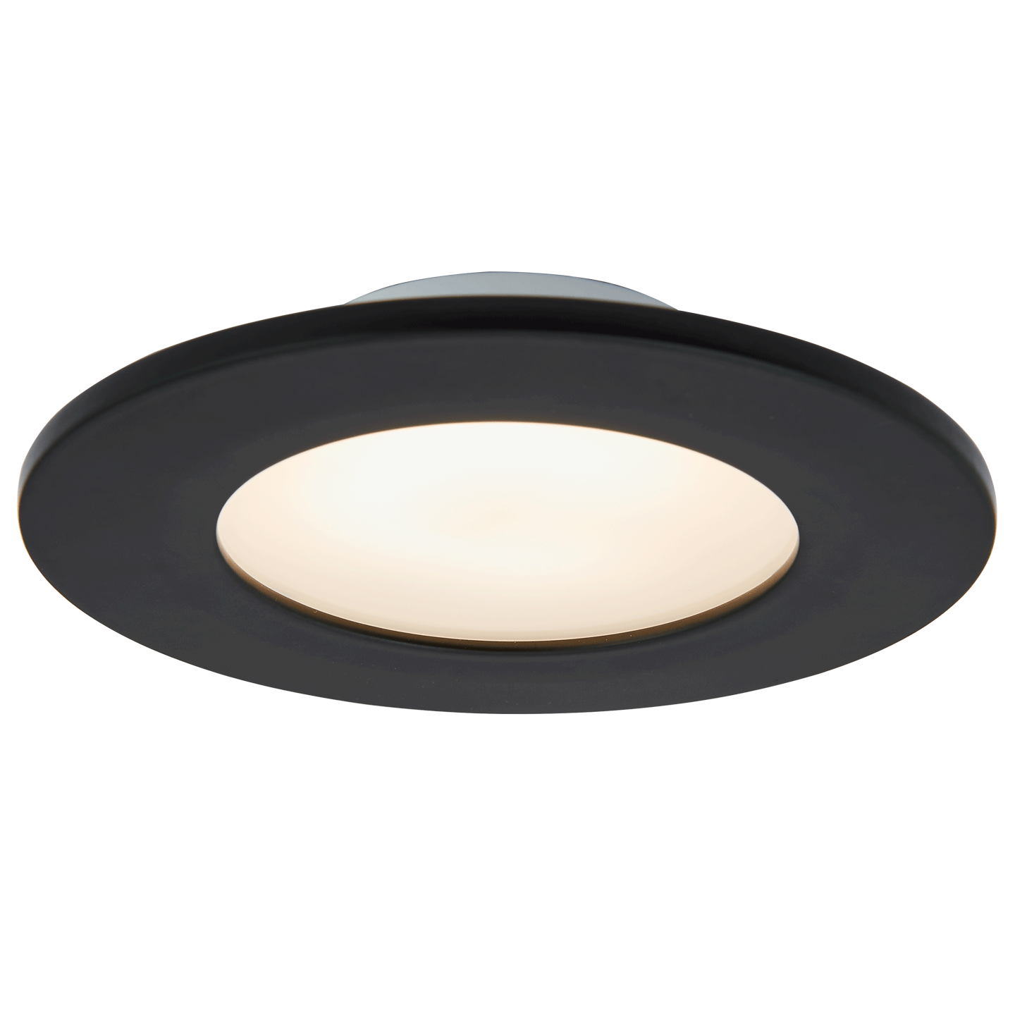 Abra Button 4.5" Wet Location Flushmount with High Output Dimmable LED Black