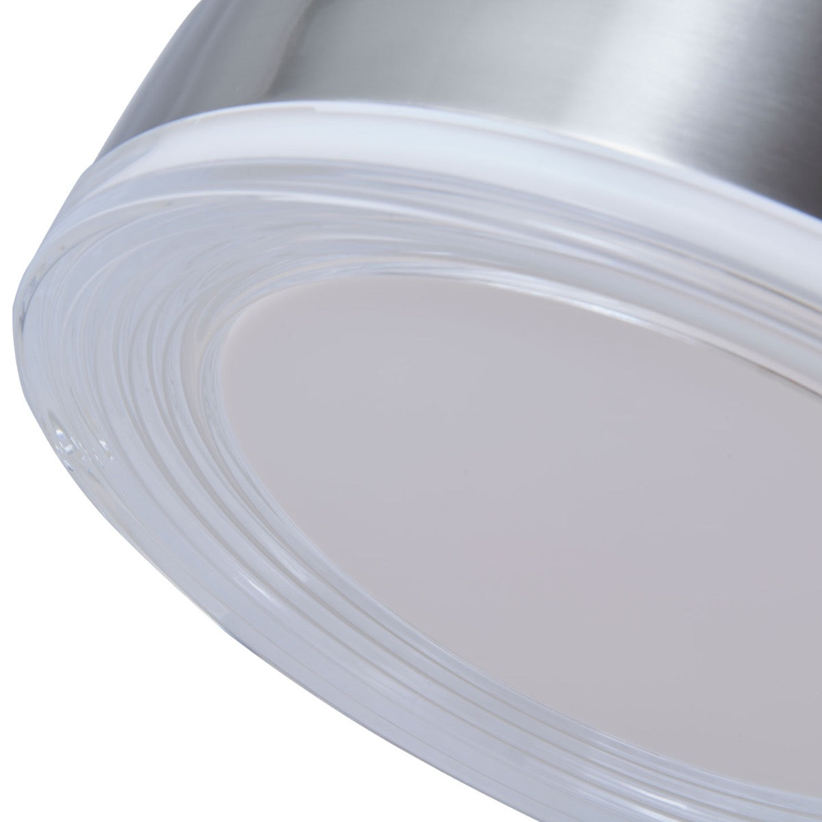 Abra Waves 3CCT 12" Ribbed Acrylic Low Profile Flushmount Brushed Nickel