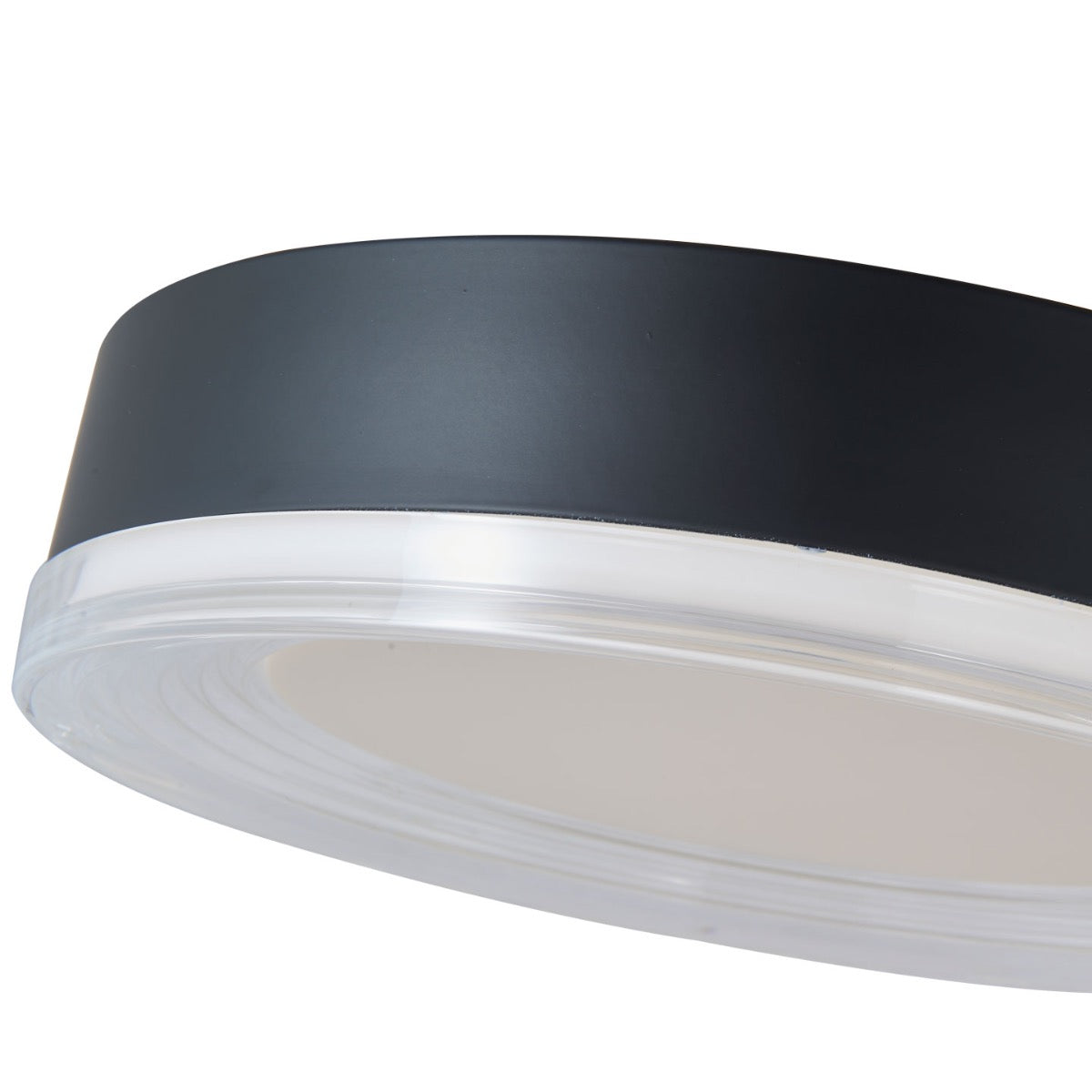 Abra Waves 30043FM flush mount ceiling fixture featuring selectable 3CCT LED lighting and textured ribbed acrylic design