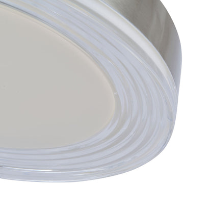 Abra Waves 30044FM 16-inch 3CCT low-profile flush mount ceiling light with ribbed acrylic diffuser for modern interiors