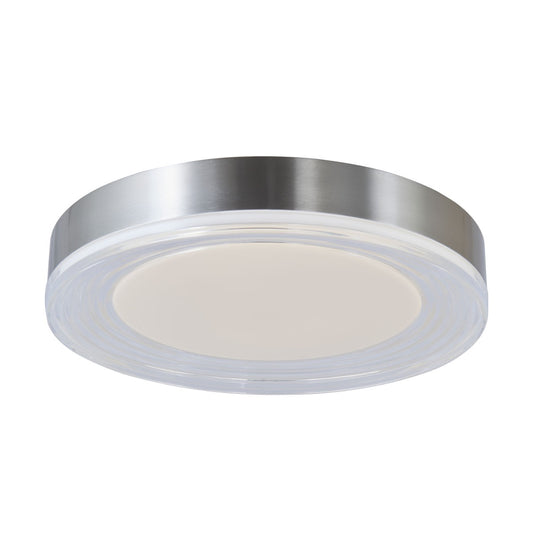 Abra Waves 30044FM flush mount ceiling fixture featuring selectable 3CCT LED lighting and textured ribbed acrylic design