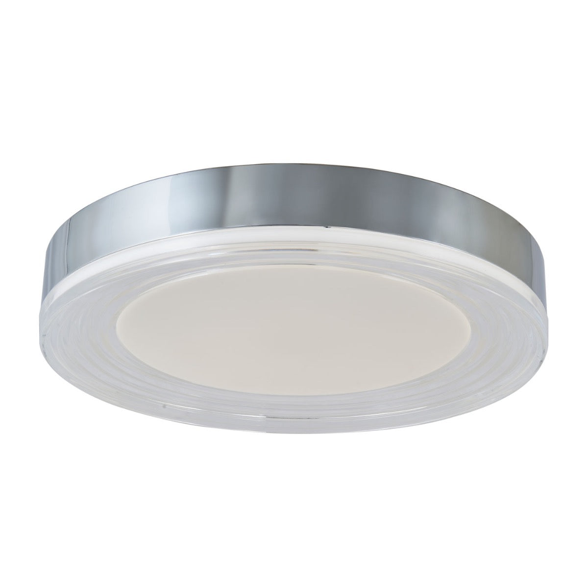 Abra 30044FM Waves 16-inch LED flush mount ceiling light with ribbed acrylic diffuser for contemporary residential lighting