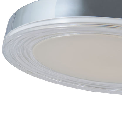 Abra 30045FM Waves 20-inch LED flush mount ceiling light with ribbed acrylic diffuser for contemporary residential lighting