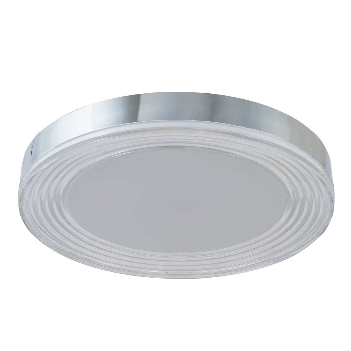 Abra Waves 30045FM flush mount ceiling fixture featuring selectable 3CCT LED lighting and textured ribbed acrylic design