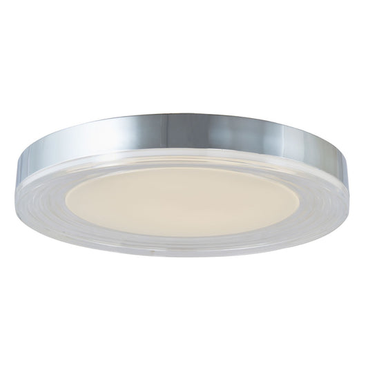 Abra Waves 30045FM 20-inch 3CCT low-profile flush mount ceiling light with ribbed acrylic diffuser for modern interiors