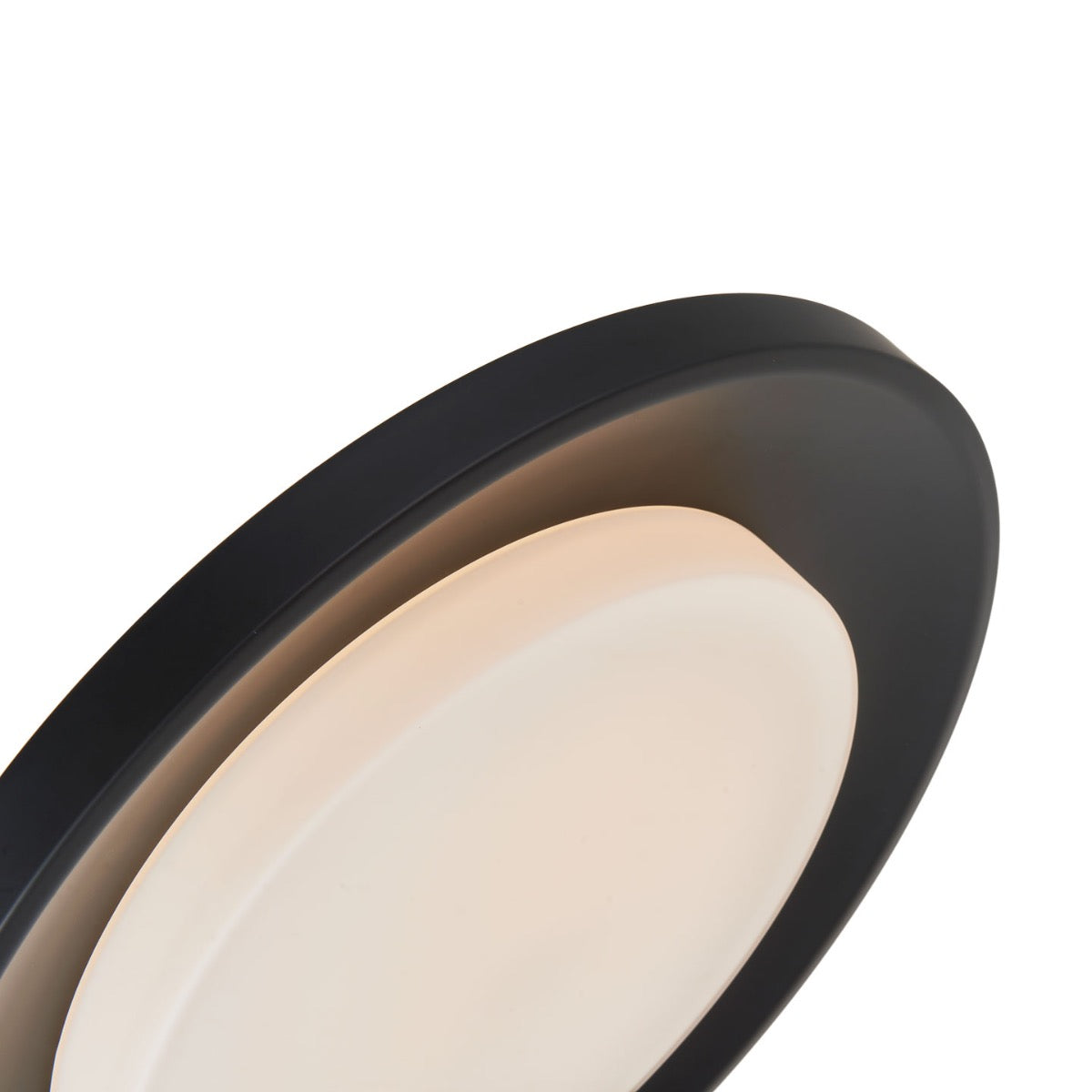 Abra Toto 30048FM flush mount ceiling fixture featuring selectable 3CCT LED lighting and a contemporary curved metal frame