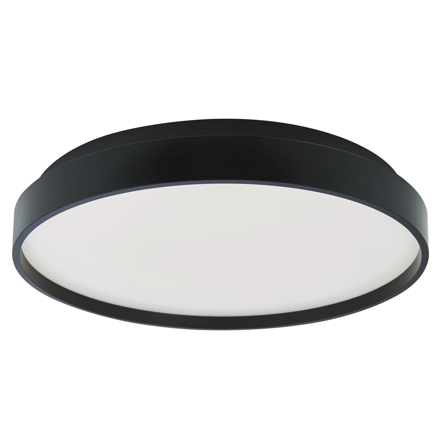 Abra Tambourine 10" Low Profile Flushmount with Soft Uplight Black