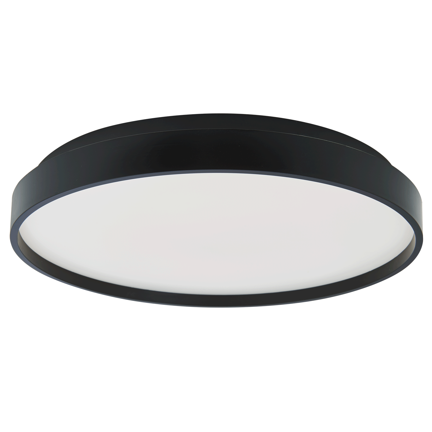Abra Tambourine 13" Low Profile Flushmount with Soft Uplight Black