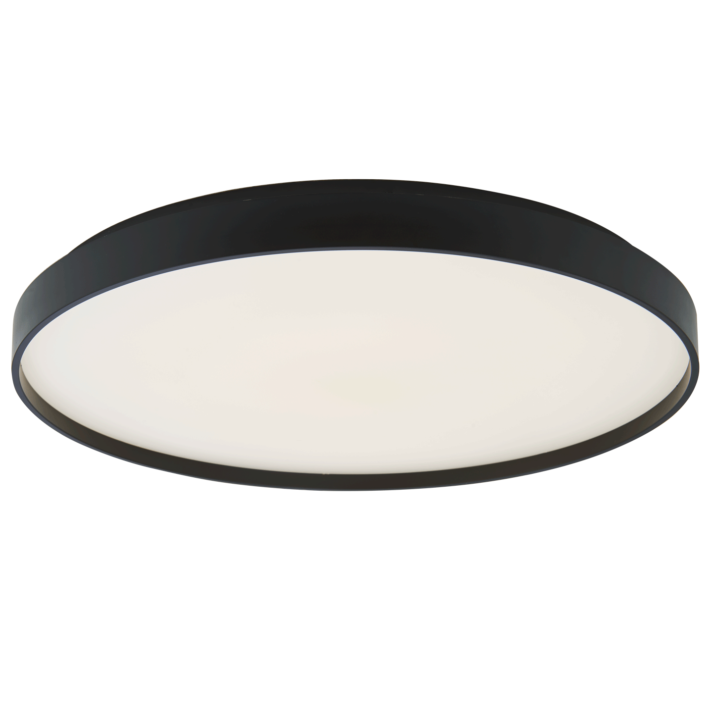 Abra Tambourine 15" Low Profile Flushmount with Soft Uplight Black