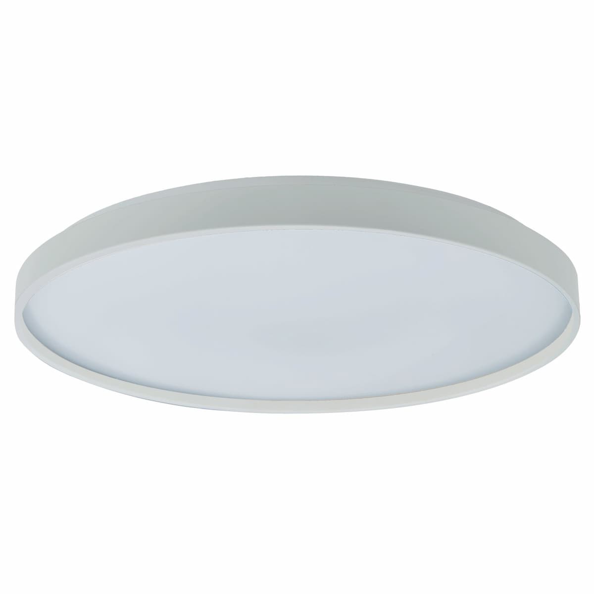 Modern Abra Tambourine flush mount ceiling fixture with soft indirect uplight for bedrooms, living rooms, hallways, and dining spaces