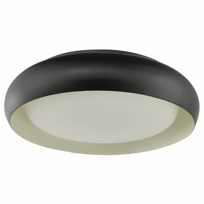 Abra Euphoria 30060FM flush mount ceiling fixture featuring a sculpted curved metal frame and opal glass diffuser
