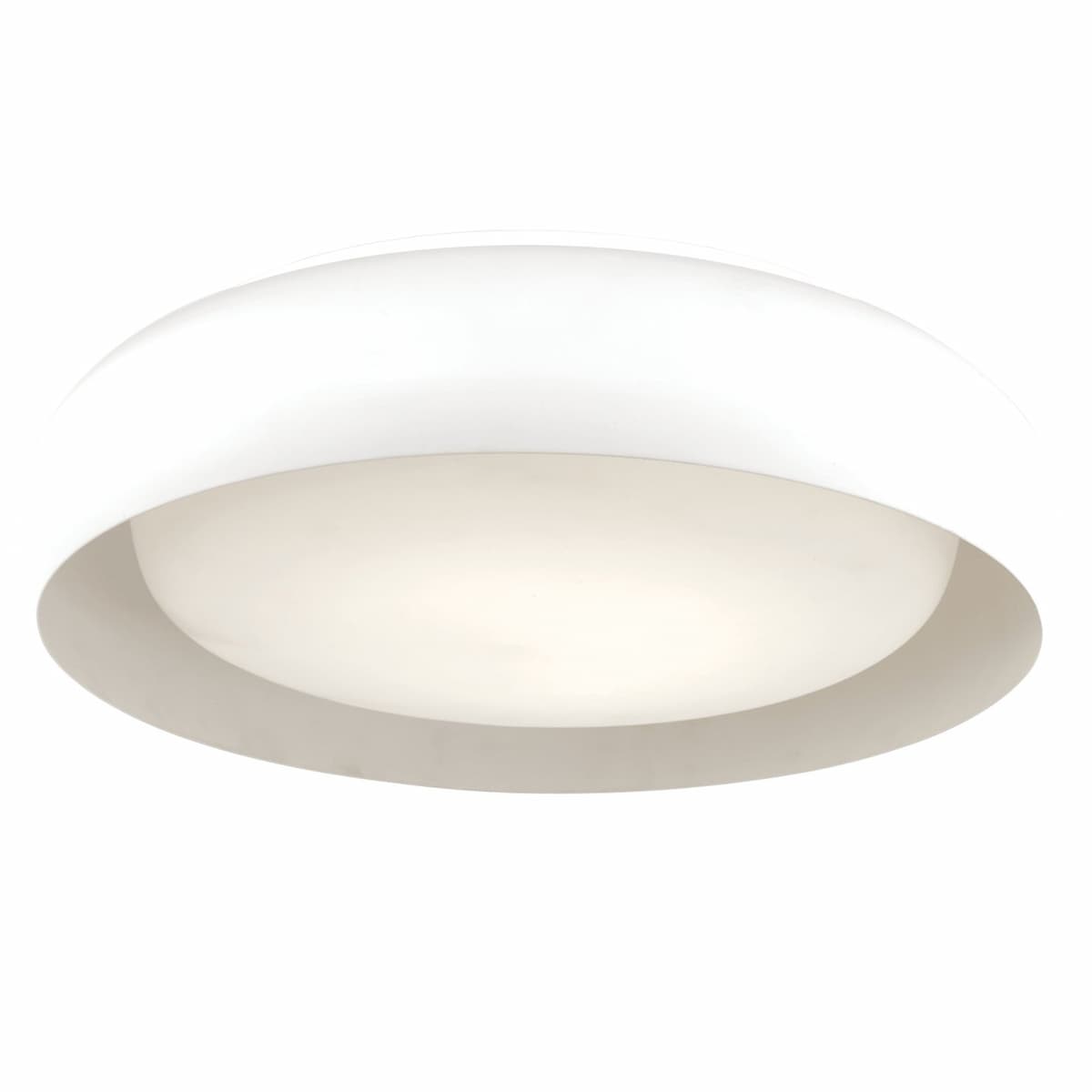 Abra 30060FM Euphoria 15-inch ceiling light with elegant curved metal design and soft opal glass illumination