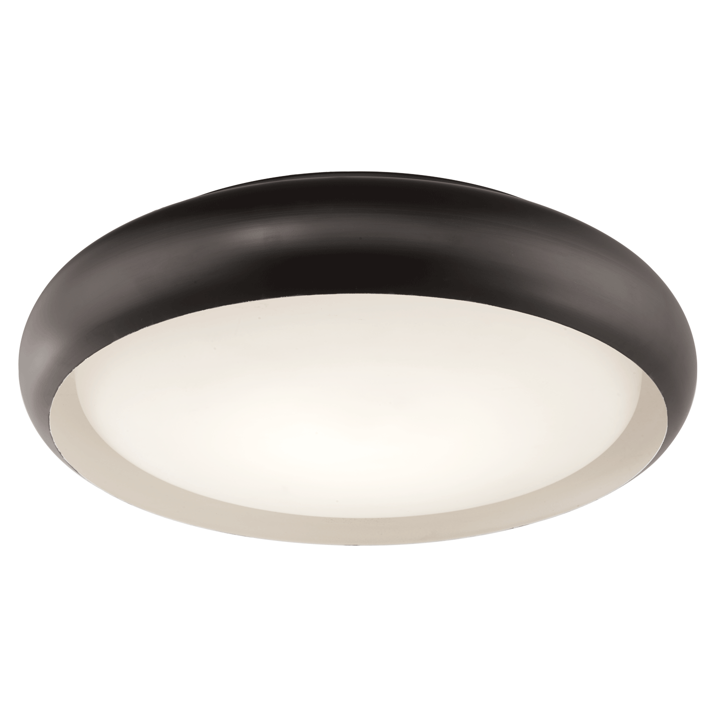 Abra Euphoria 18" Curved Metal Frame with Opal Glass Diffuser Bronze