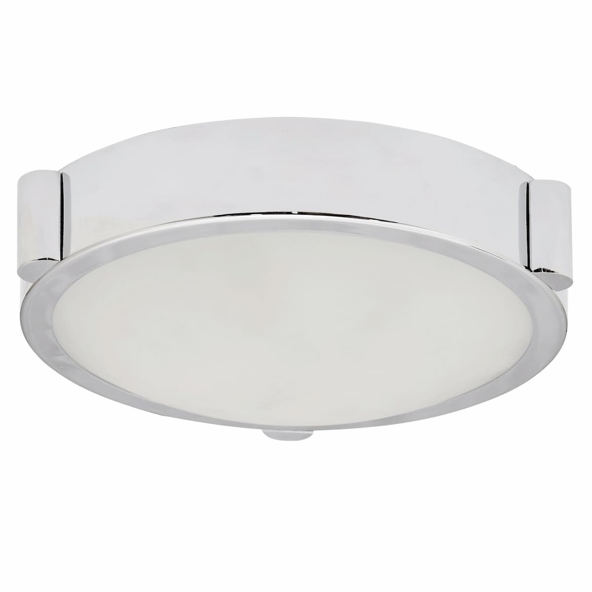 Abra Halo 30064FM compact flush mount ceiling fixture featuring a frosted glass diffuser and integrated dimmable LED illumination