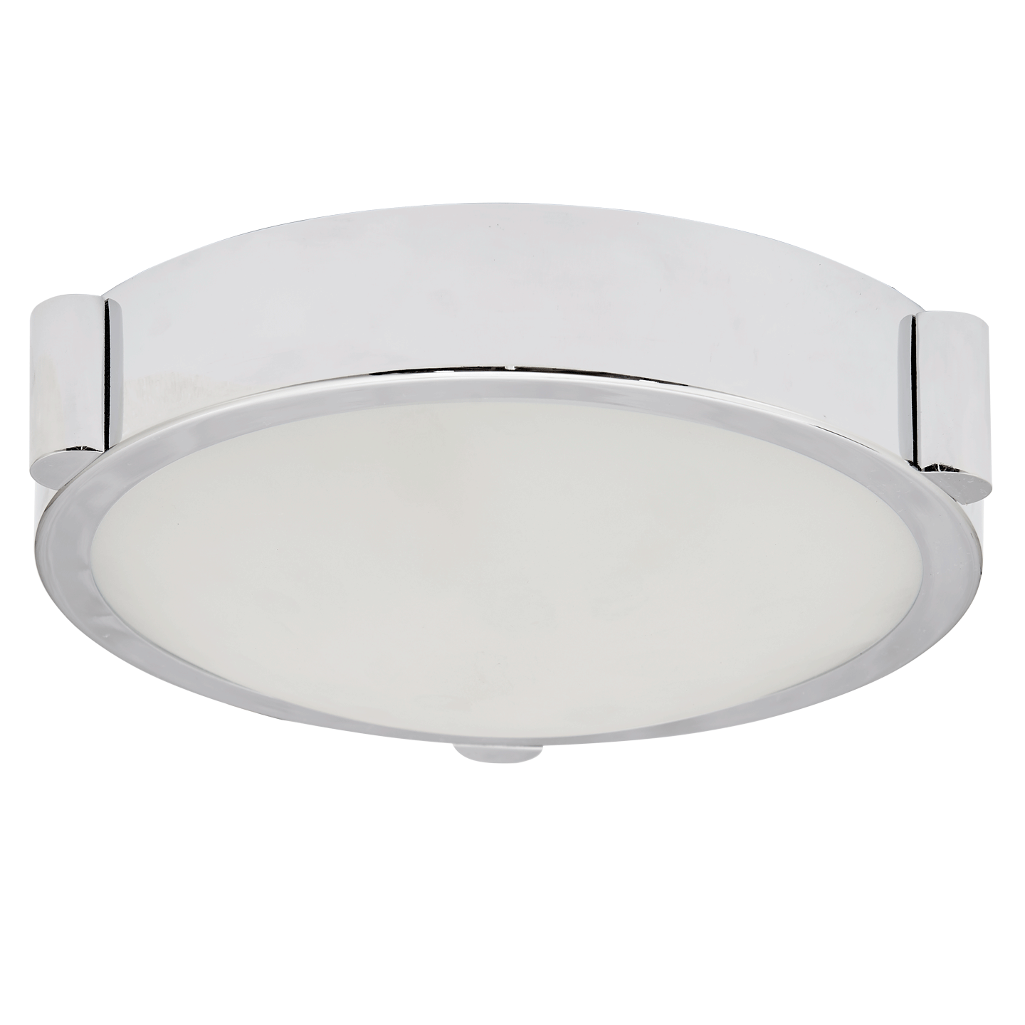Abra Halo 8" Frosted Glass Flushmount with High Output Dimmable LED Chrome