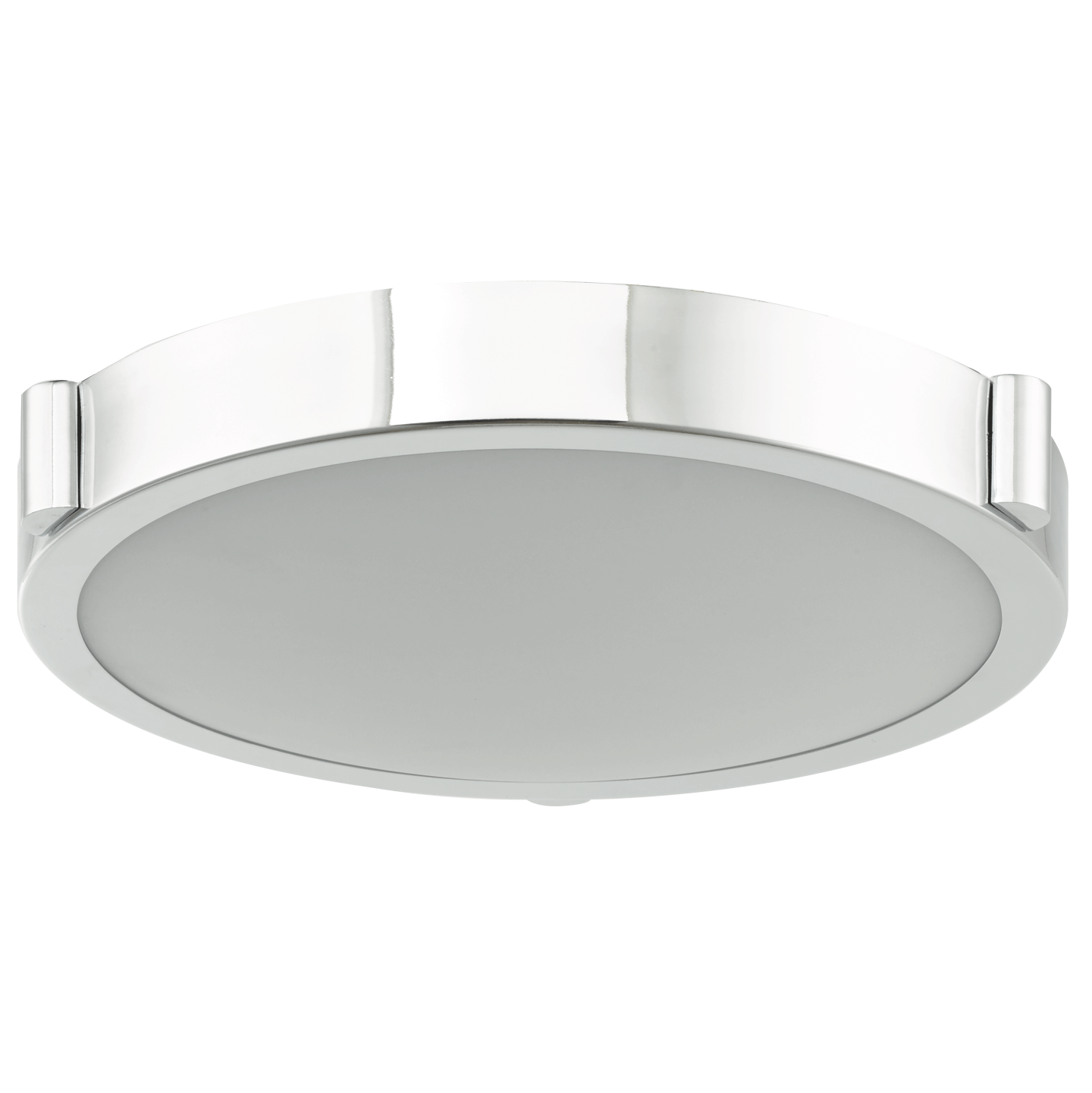 Abra Halo 11" Frosted Glass Flushmount with High Output Dimmable LED Chrome