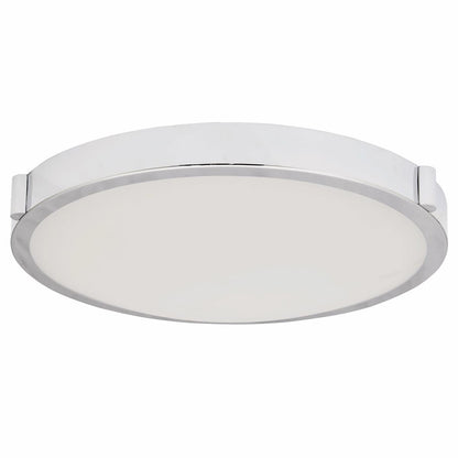Modern Abra Halo frosted glass flush mount ceiling fixture with integrated dimmable LED for kitchens, hallways, bedrooms, and living rooms