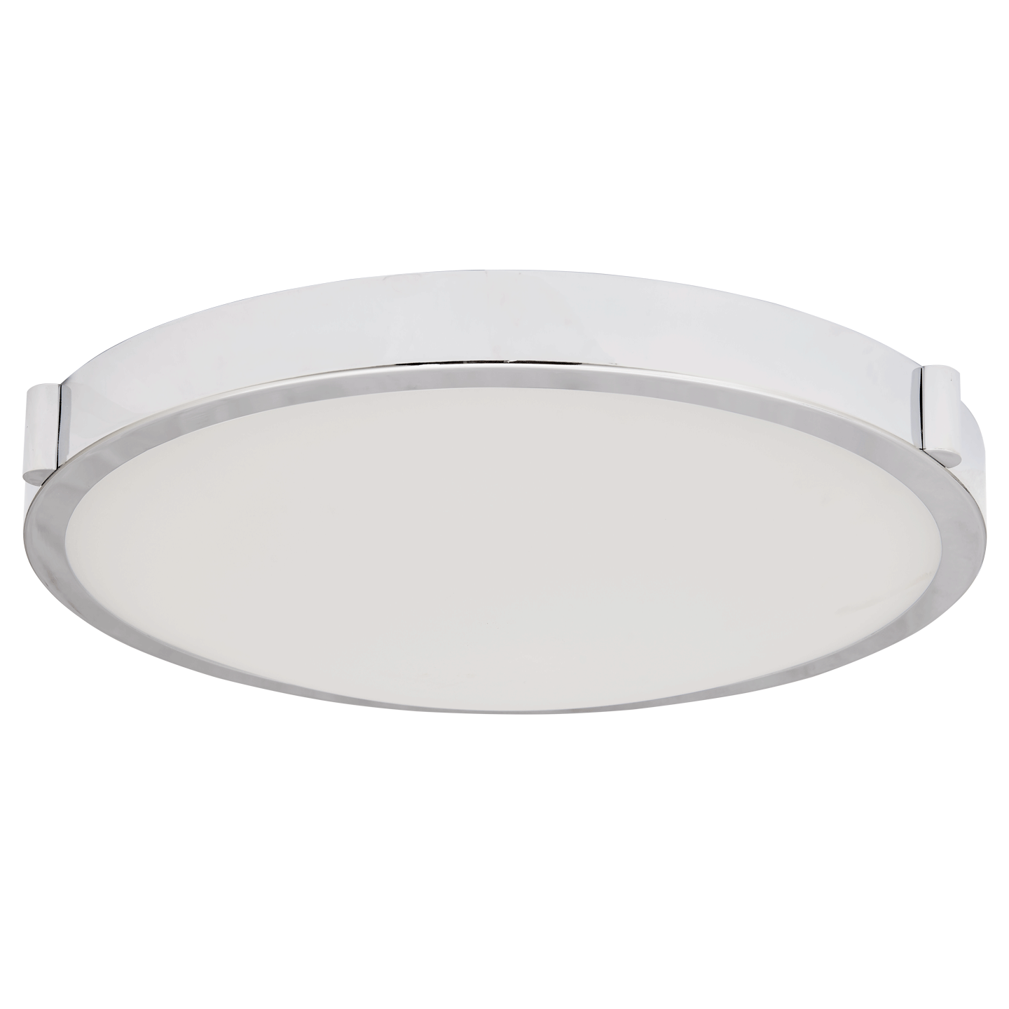 Abra Halo 13" Frosted Glass Flushmount with High Output Dimmable LED Chrome