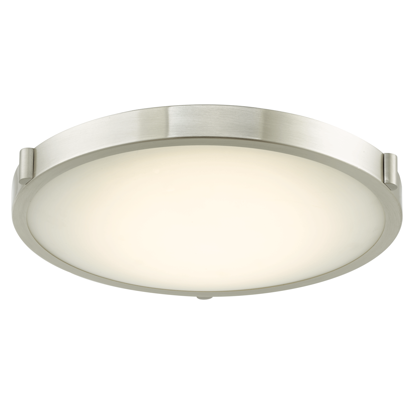 Abra Halo 17" Frosted Glass Flushmount with High Output Dimmable LED Brushed Nickel