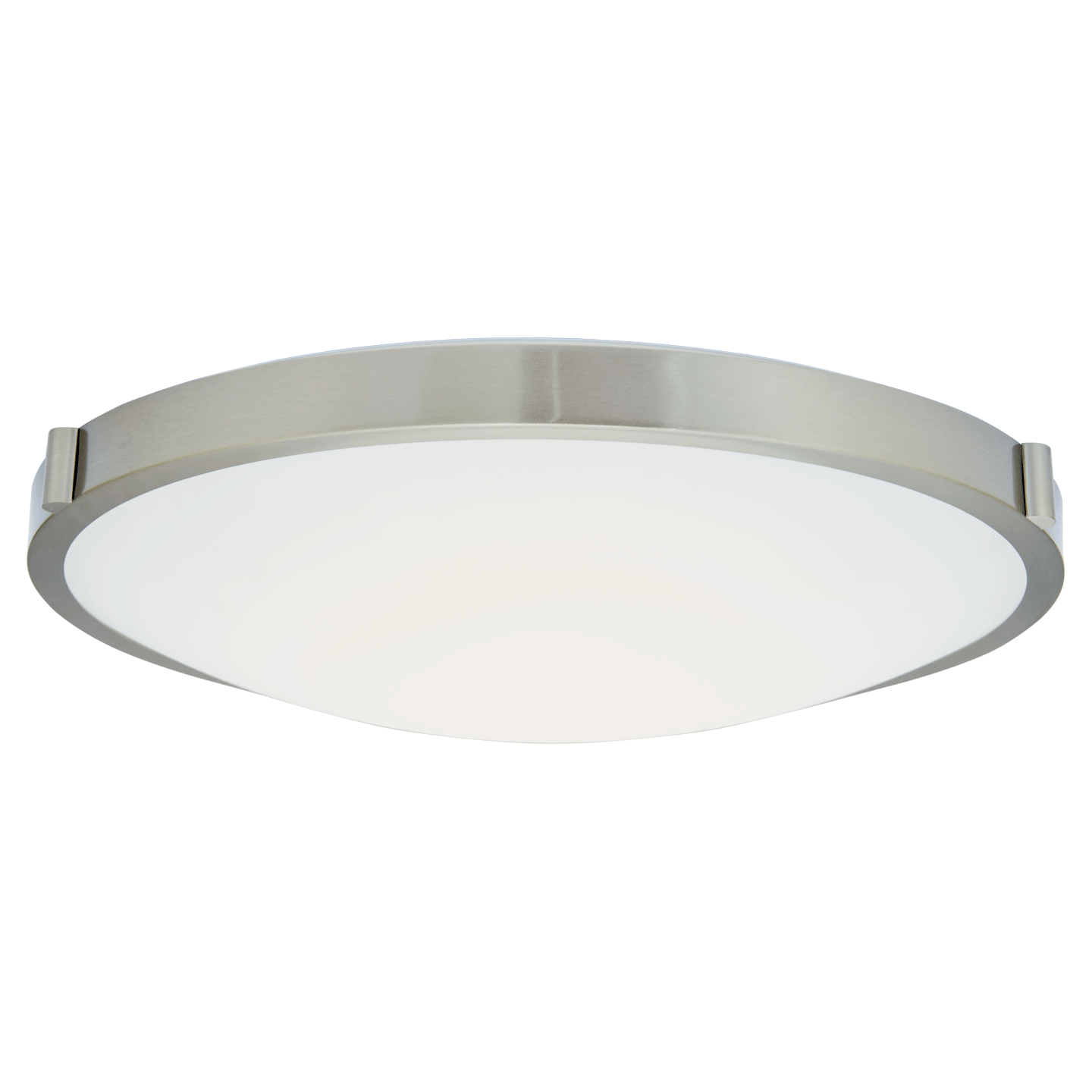 Abra Halo 20" Frosted Glass Flushmount with High Output Dimmable LED Brushed Nickel
