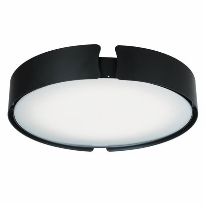 Abra Mystic 30069FM flush mount ceiling fixture featuring a contemporary split frame design and high-output dimmable LED illumination