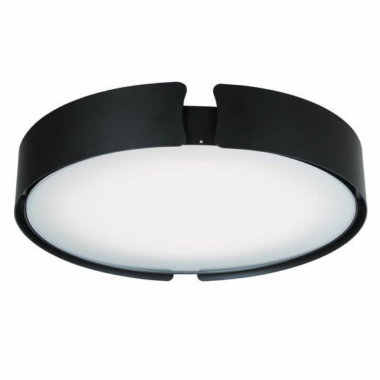 Abra Mystic 30069FM flush mount ceiling fixture featuring a contemporary split frame design and high-output dimmable LED illumination