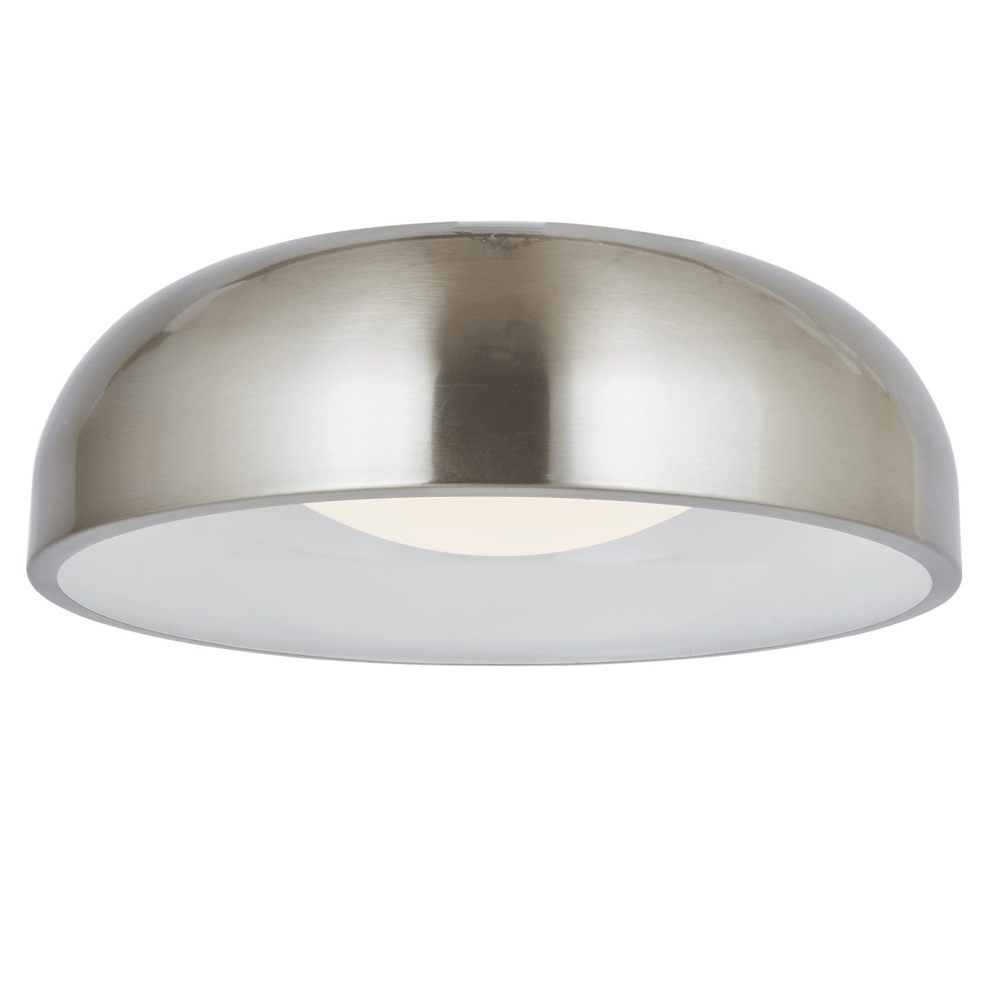 Abra Lynx 13" 3CCT Inner Curve Flushmount with Opal Glass Diffuser Brushed Nickel