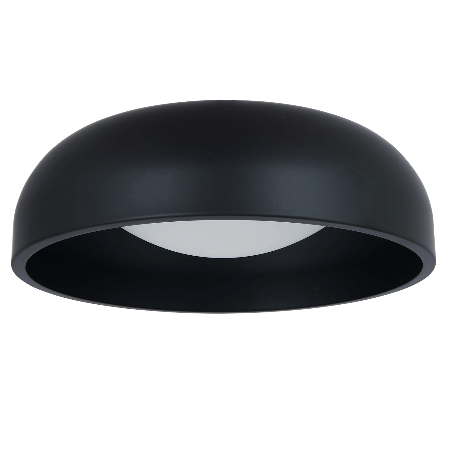 Abra Lynx 13" 3CCT Inner Curve Flushmount with Opal Glass Diffuser Matte Black