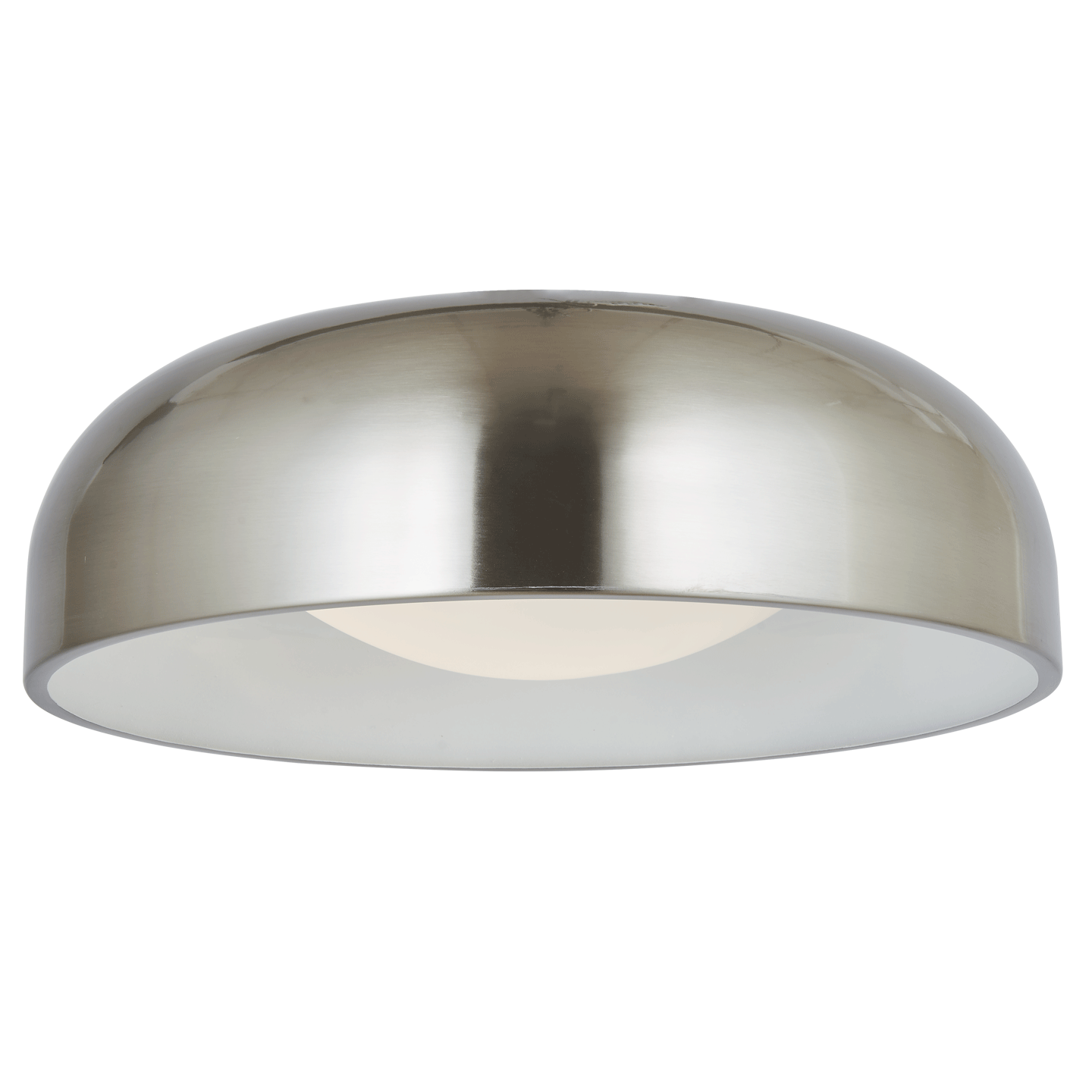 Abra Lynx 17" 3CCT Inner Curve Flushmount with Opal Glass Diffuser Brushed Nickel