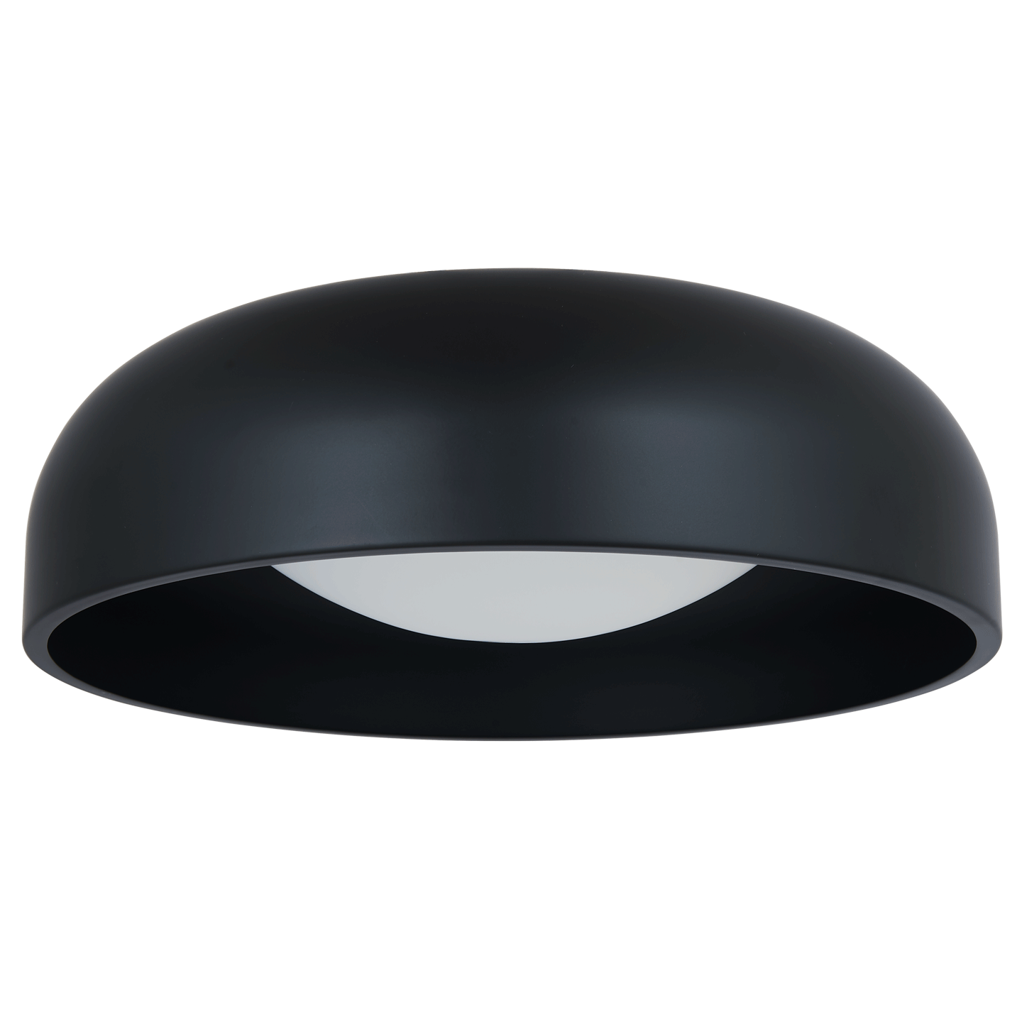 Abra Lynx 17" 3CCT Inner Curve Flushmount with Opal Glass Diffuser Matte Black