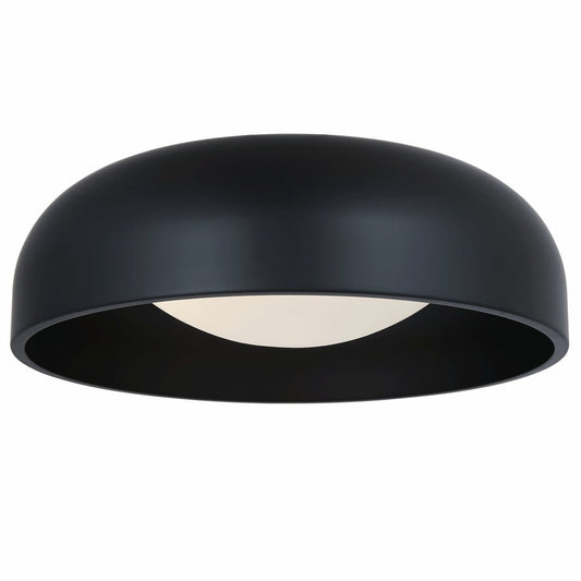 Abra Lynx 30076FM 17-inch 3CCT flush mount ceiling light with opal glass diffuser and curved modern design