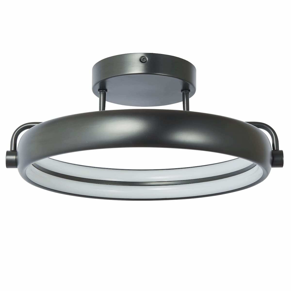 Abra Rave 30082FM flush mount ceiling fixture featuring dual integrated LED rings and contemporary circular design