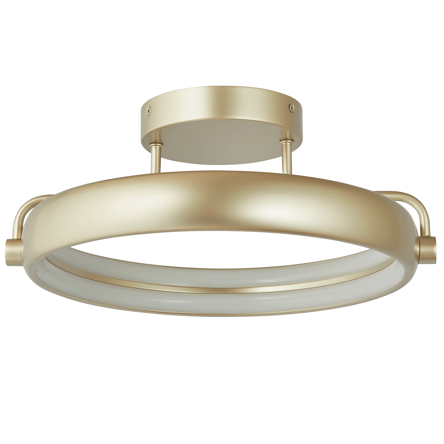 Abra Rave 14" Dual LED Ring Flushmount Titanium Silver