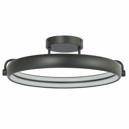 Abra Rave 30083FM flush mount ceiling fixture featuring dual integrated LED rings and contemporary circular design