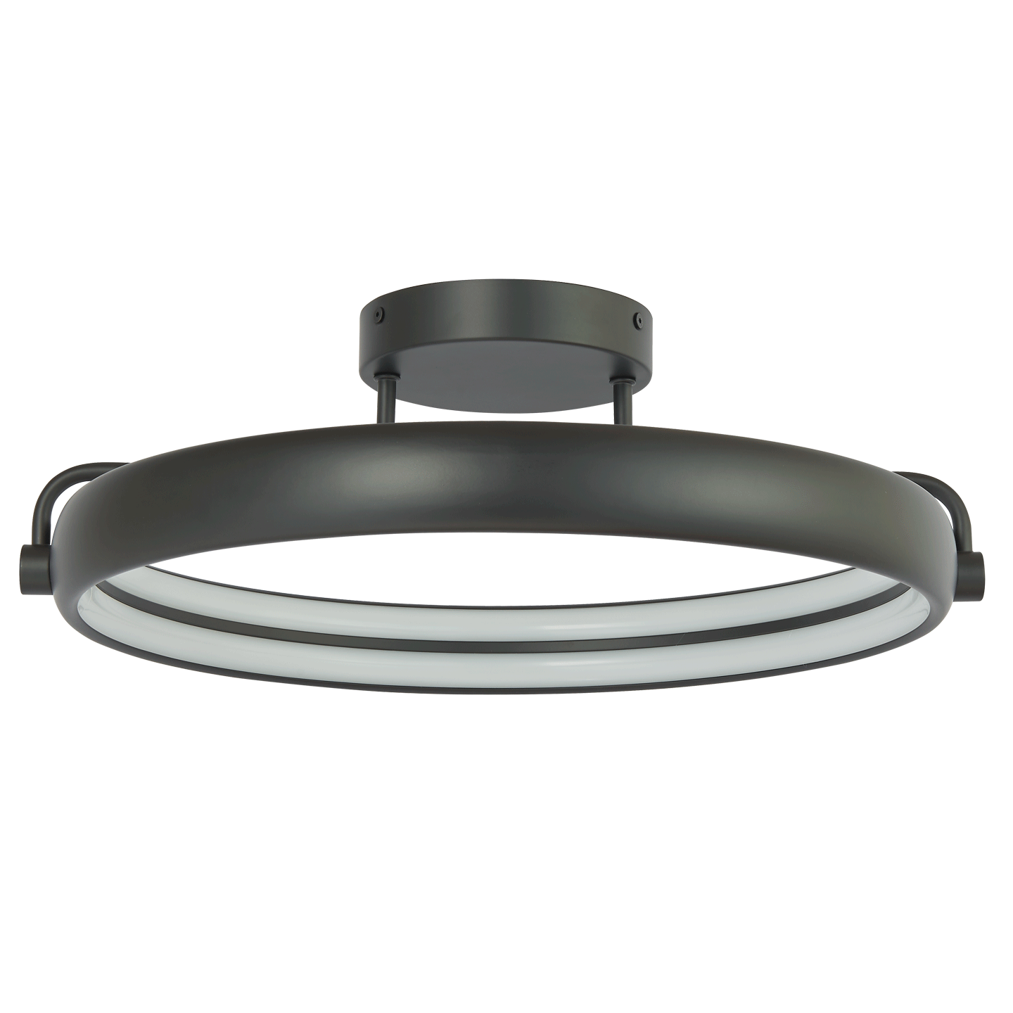 Abra Rave 18" Dual LED Ring Flushmount Matte Black