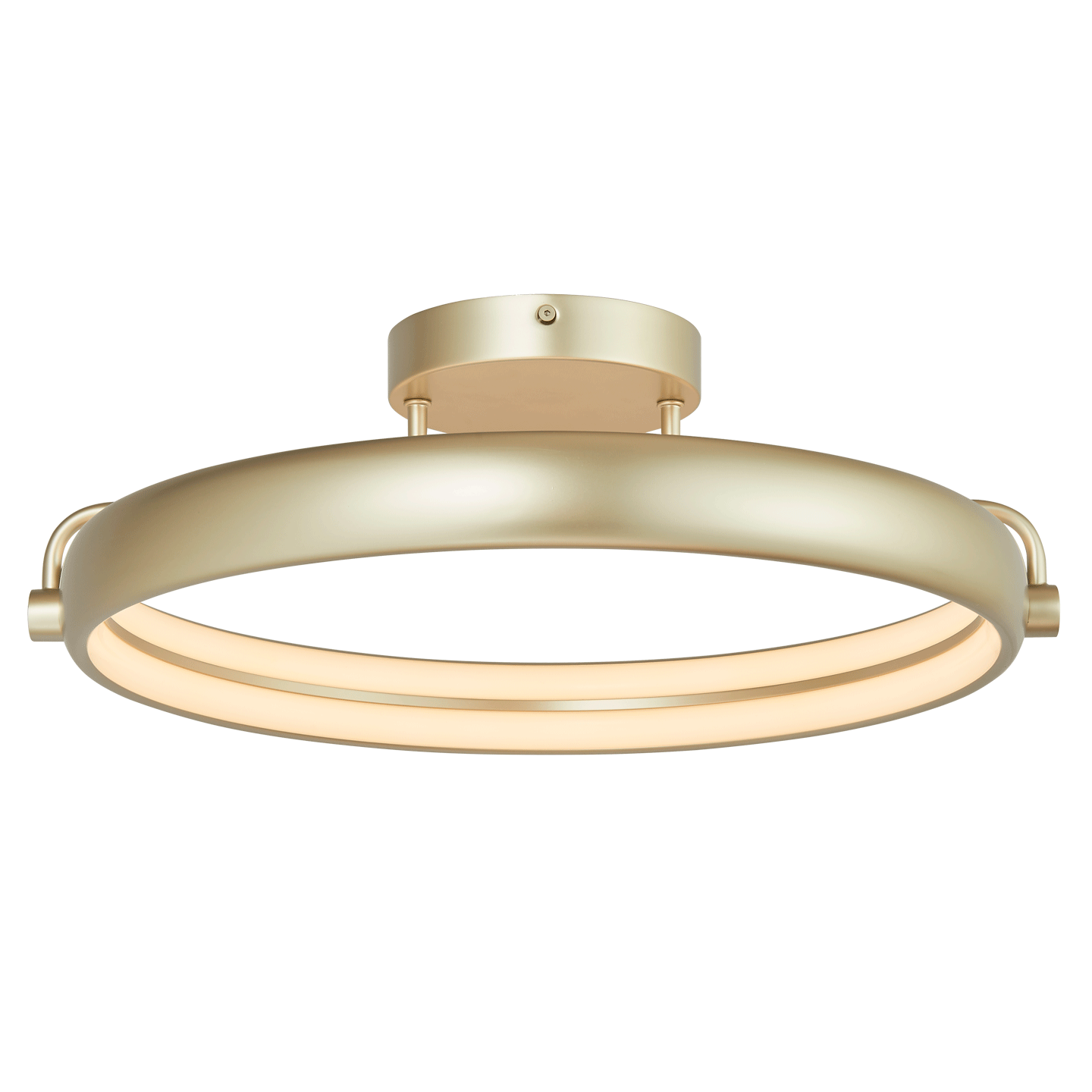 Abra Rave 18" Dual LED Ring Flushmount Titanium Silver