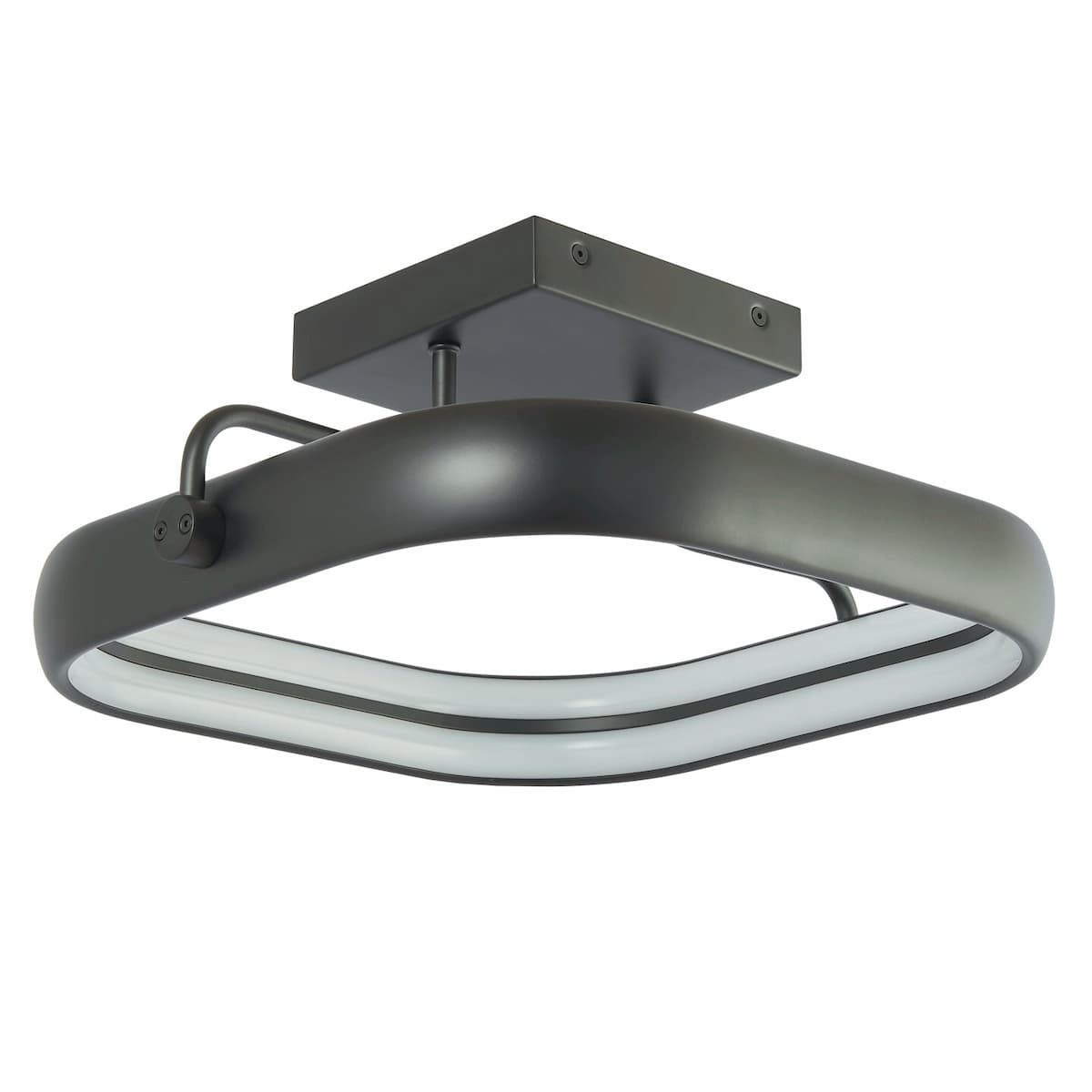 Abra Rave 30084FM square flush mount ceiling fixture featuring dual integrated LED illumination and contemporary geometric design