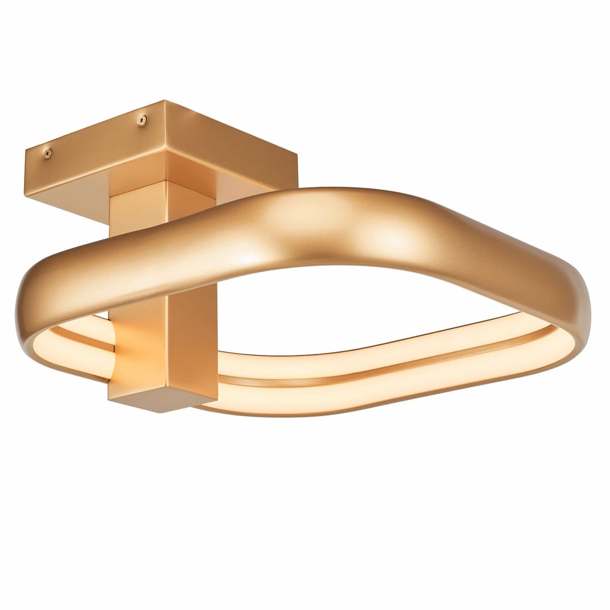 Abra 30086FM Rave LED semi-flush mount ceiling light with geometric offset square frame for residential interiors