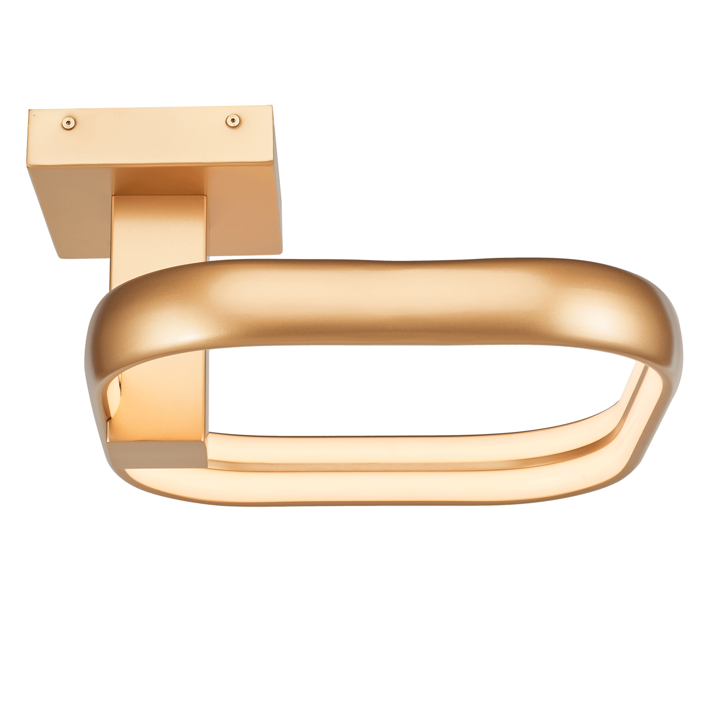 Abra Rave Dual LED Off-Set Square Semi-Flushmount Gold